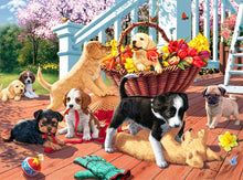 將圖片載入圖庫檢視器 puppy mischief diamond painting, puppy mischief diamond art by Create Love Share Australia